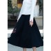 Vivid A line skirts Cotton Drops Design Runway black embroidery short skirt Summer